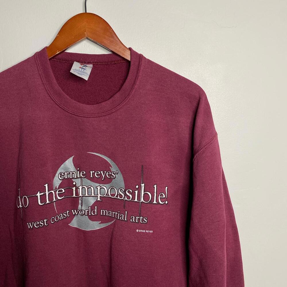 Burgundy and silver crewneck sweatshirt size large